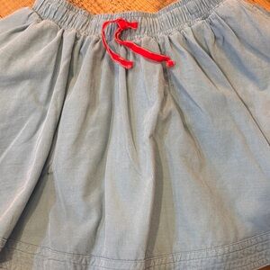 Mini Boden Blue Skirt with Red Tie